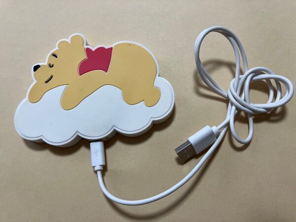 プーさん モバイルバッテリー ワイヤレス充電器