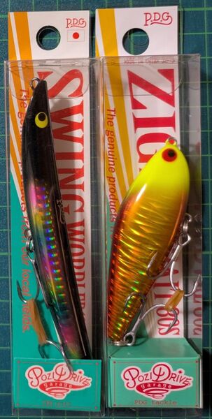 SWING WOBBLER 125S #07 ブラックレインボー ジグザグベイト80S #8 CHGR 2本セット