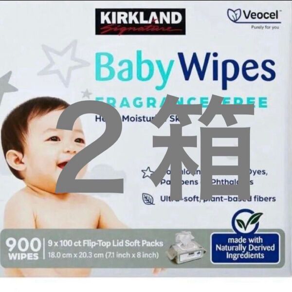 新品未使用未開封 コストコ カークランドシグネチャー 赤ちゃん用 おしりふき ベビーワイプ 100枚×9パック 2箱 新パッケージ
