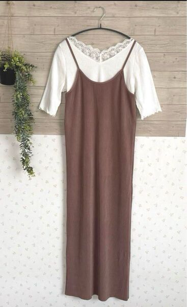 ★新品!en huntリブキャミワンピース★
