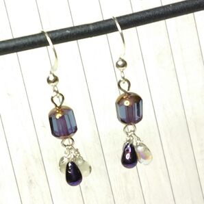 39ハンドメイドピアス/イヤリング チェコビーズダブルフェイス