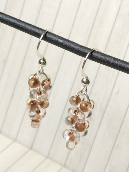 45ハンドメイドピアス/イヤリング クリアカラーチェコビーズ
