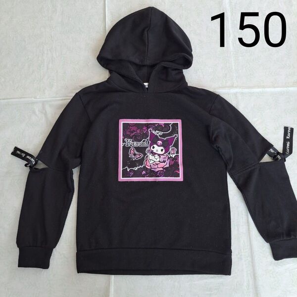 Kuromi グラフィック パーカー 黒150