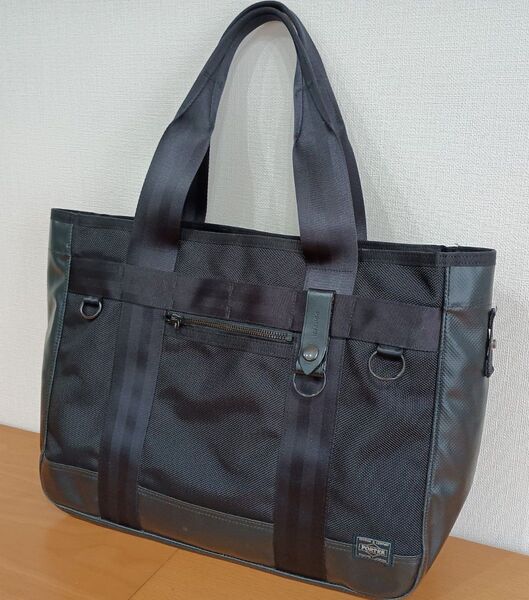 ★美品★PORTER ポーター トートバッグ HEAT ヒート ブラック 吉田カバン
