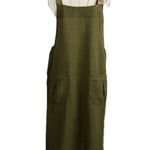 新品 エプロン カーキグリーン