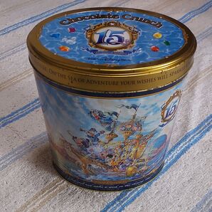 東京ディズニーシー15周年記念 チョコレートクランチ 空き缶