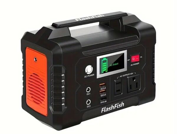 ●超特価・新品未開封・FlashFish 200W ポータブル電源 40800mAh・アウトドア 停電災害