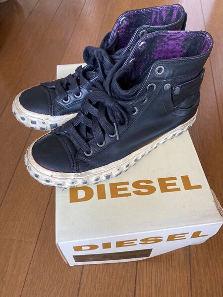 DIESELディーゼル ハイカットスニーカー レディース 23cm