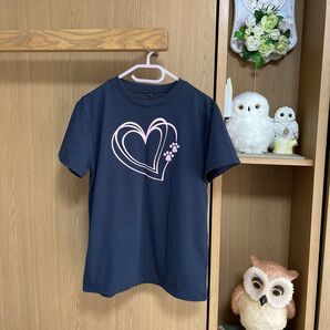 半袖プリントTシャツ(ハート) (L)