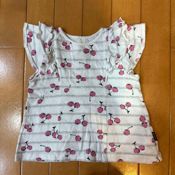 Pupil House トップス90cm さくらんぼ柄 Tシャツ 半袖