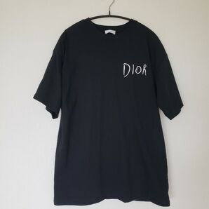 ロゴ刺繍Tシャツ ブラック