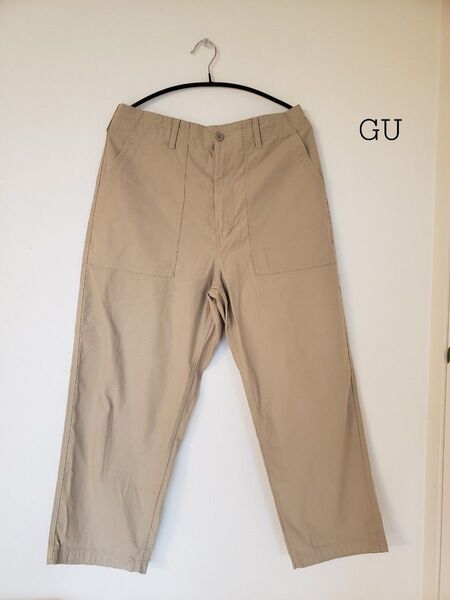 GU ベージュ カーゴパンツ ベージュL