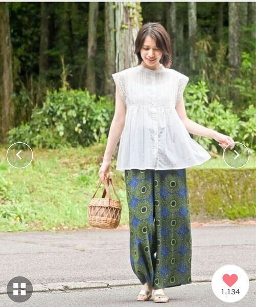 rps新品タグ付レースピンタックフレンチスリーブブラウス