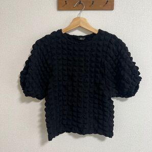 新品同様しまむらポコポコ半袖ブラックL