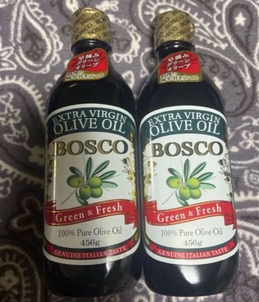 BOSCO エキストラバージン オリーブオイル green&Fresh 456g 2本