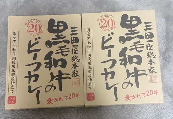 三田屋総本家 黒毛和牛のビーフカレー 2箱