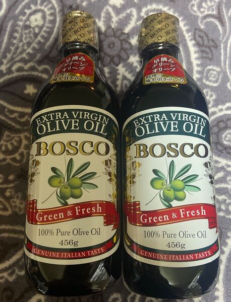 BOSCO エキストラバージン オリーブオイル green&Fresh 456g 2本