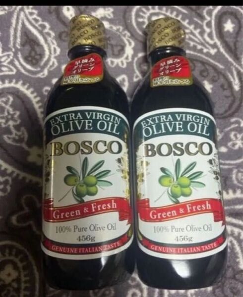 BOSCO エキストラバージン オリーブオイル green&Fresh 456g 2本す