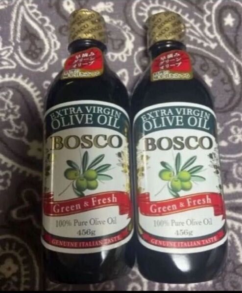BOSCO エキストラバージン オリーブオイル green&Fresh 456g 2本