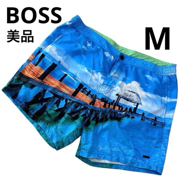 【美品】HUGO BOSS ヒューゴ ボス 水着 M スイムウェア 海パン ショートパンツ