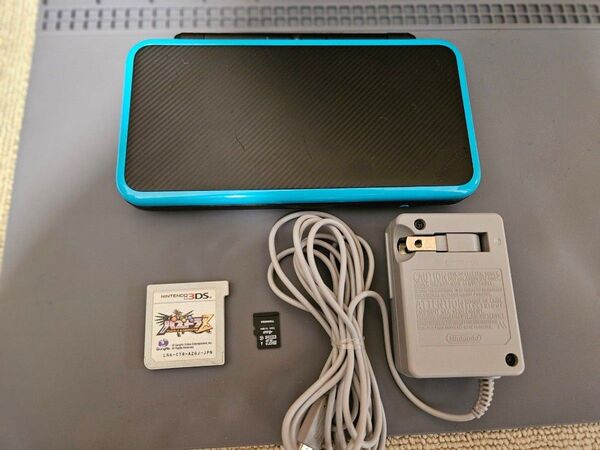 【動作良好】NEW 2DS LL new2dsll 本体 ブラック×ターコイズ 2dsll ニンテンドー