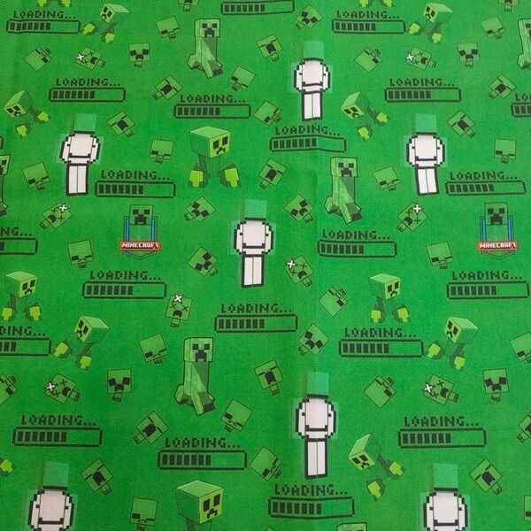 コメントで1350円。薄手生地 綿ポリ 縦48×横140 綿/polyester はぎれ マインクラフト Dream