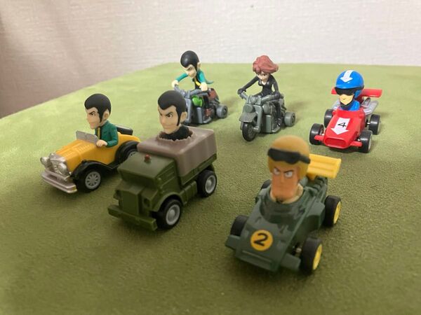 ルパン三世 ミニカー フィギュア 6個セット+おまけ まとめ売り