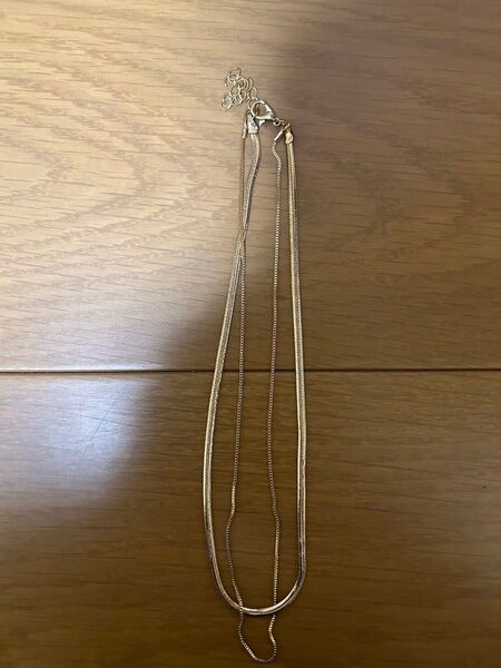 ネックレス アクセサリー ゴールド 二重 チェーン