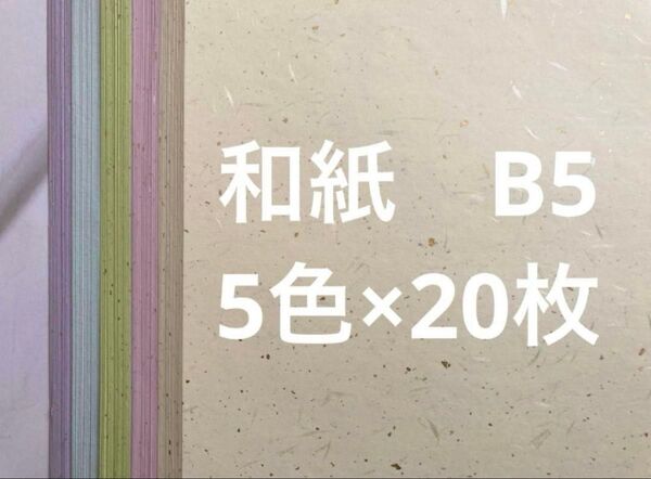 和紙 B5 5色×20枚