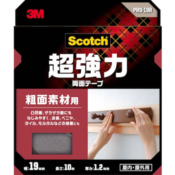 スコッチ 超強力両面テープ 粗面素材用 19mm×10m 新品未使用未開封