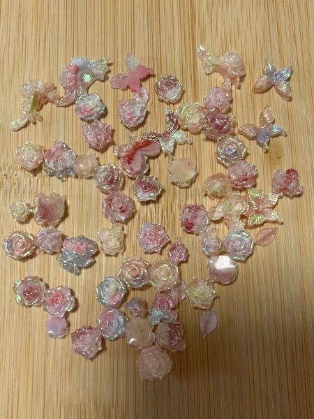A−8 ネイルパーツ デコパーツ ピンク ハンドメイド アクセサリー ネイル レジン