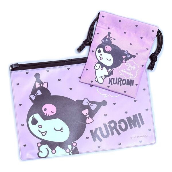 サンリオ ファスナーケース B6 プチ巾着 Sanrio クロミ ポーチ スライダー 小物入れ