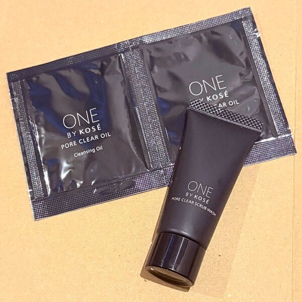 ONE BY KOSE ポアクリア スクラブ ウォッシュ ポアクリア オイル ワンバイコーセー 美的 付録 黒 洗顔 メイク落とし