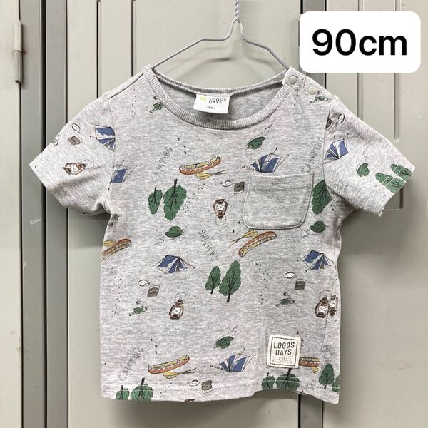LOGOS DAYS ロゴスデイズ【90cm】ポケット付Tシャツ カットソー キャンプ柄 アウトドア柄 ベビー服 子供服