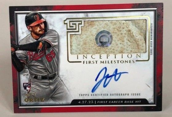 2023 Topps Inception FIRST MILESTONES JOEY ORTIZ AUTO RELIC /25