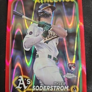 2024 Topps Chrome Update Tyler Soderstrom RED WAVE 5シリアル RC