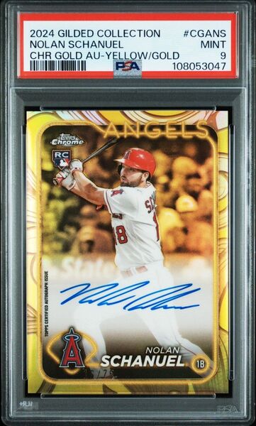 TOPPS GILDED COLLECTION NOLAN SCHANUEL AUTO 75シリアル PSA9 MINT RC