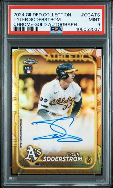 2024 topps gilded Tyler Soderstrom auto 99シリアル PSA9 MINT