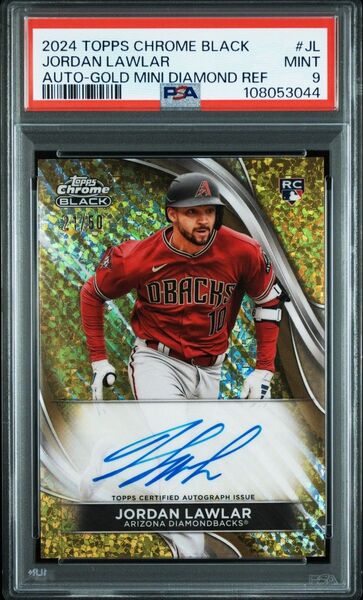 2024 Topps Chrome Black Jordan Lawlar Auto 50シリアル PSA9 MINT