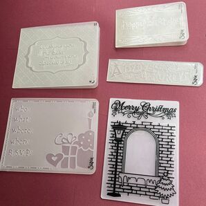 Sizzix ダイカットエンボステンプレート 4点セット その他クリスマスは、海外のクラフト雑誌付録