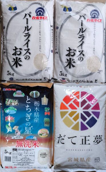 だて正夢 とちぎの星 パールライス 5kg×4袋 20kg 白米 ご飯