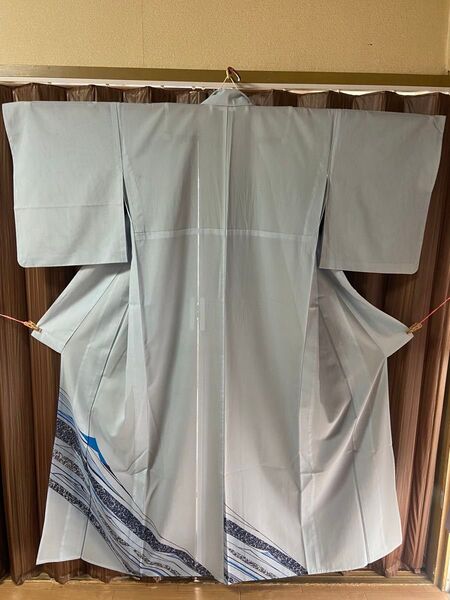 A 付け下げ(夏用)絽 水色 正絹 着物 礼装 和装 和風 和物 和服