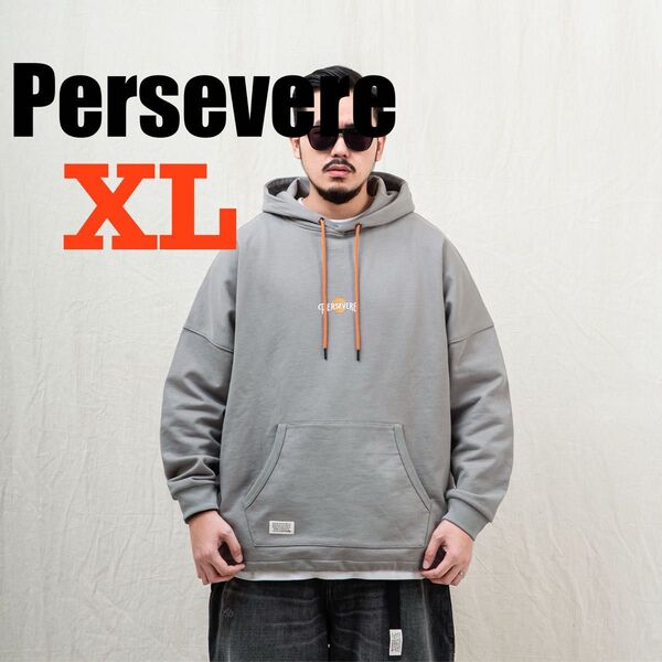 Persevere rising sun classic washed hoodie ライトグレー XL