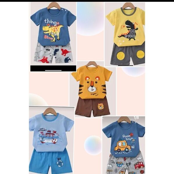 5セット 子供服 セットアップ 夏 tシャツ ショートパンツ 上下セット キッズ 夏服 ベビー服 男の子 女の子 トップス 韓国風