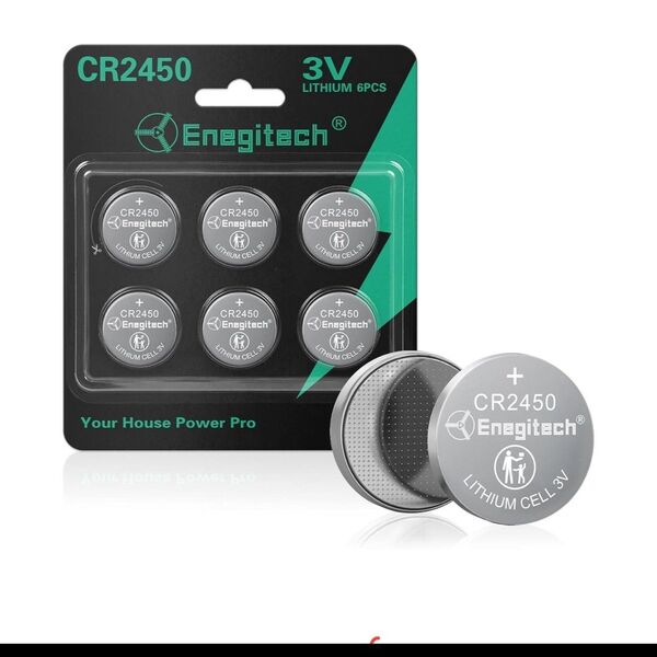CR2450リチウムボタン電池 コイン形 3Vリチウム電池 温湿度計 リモコン 電子秤 デジタル時計 スマートメーター