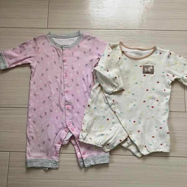 ベビー服 ロンパース 2枚セット 60〜70cm ユニクロ ベビーザラス