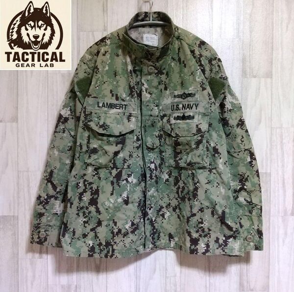 アメリカ軍放出品 NWU MARPAT ワッペン付U.S.NAVY M ミリタリージャケット カモフラ 古着 ARMY