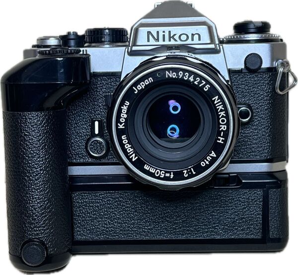 Nikon FE +MD-12+NIKKOR-H Auto 50mm 1:2 Ai改