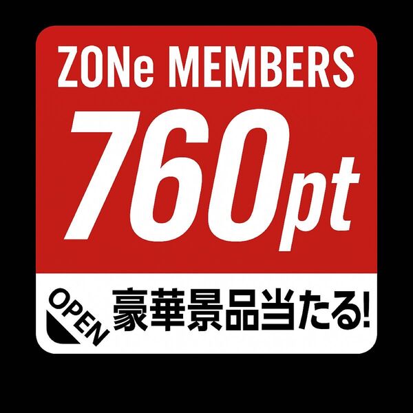 ZONE エナジー 応募 シール 券 760ポイント ゾーン ENERGY 未使用