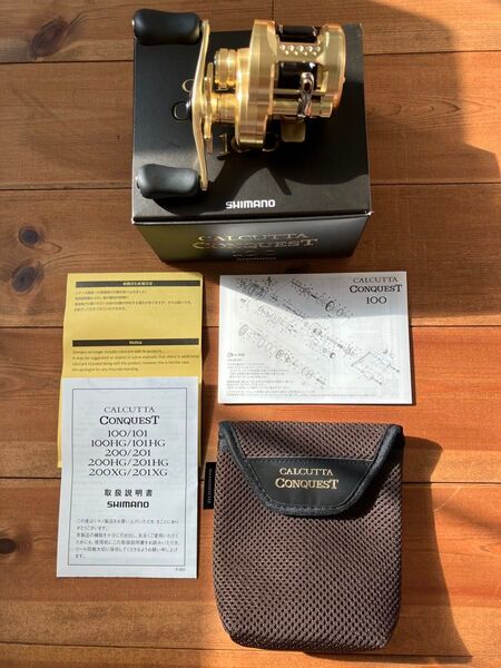 【中古】21 CALCUTTA CONQUEST 100 右 ベイトリール 右ハンドル SHIMANO カルカッタコンクエスト
